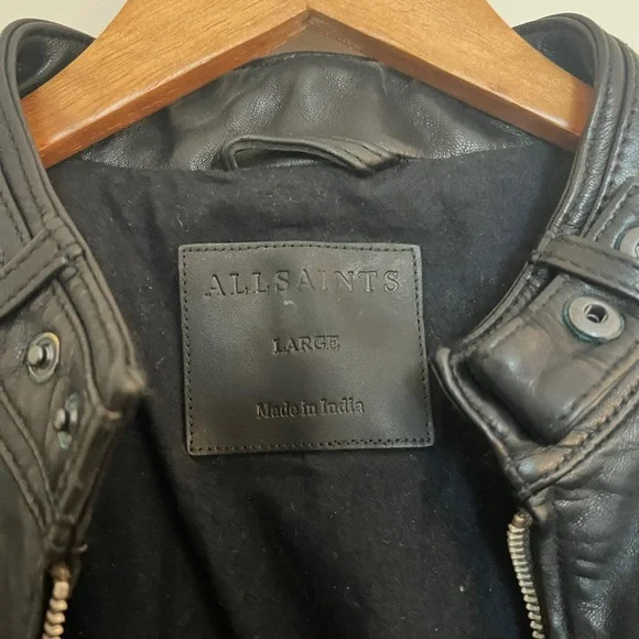 All Saints Black Leather Jacket